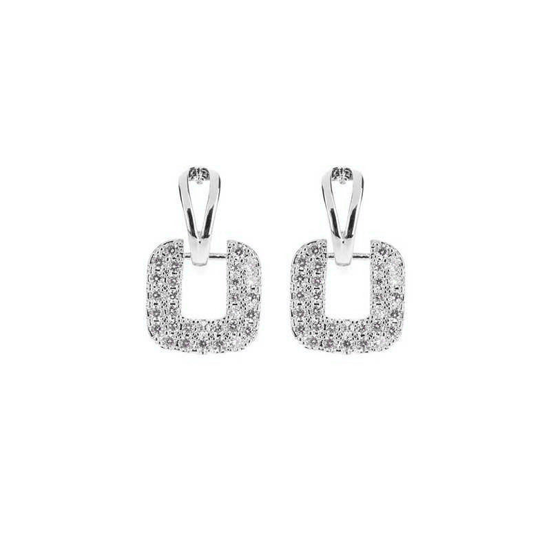 BUCKLE - Paved Diamond Earrings