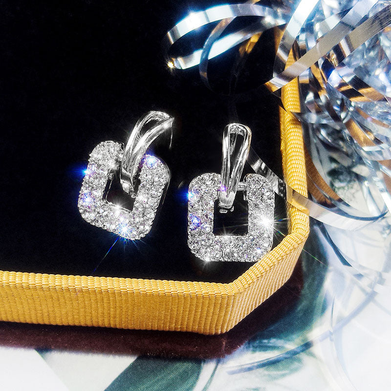 BUCKLE - Paved Diamond Earrings