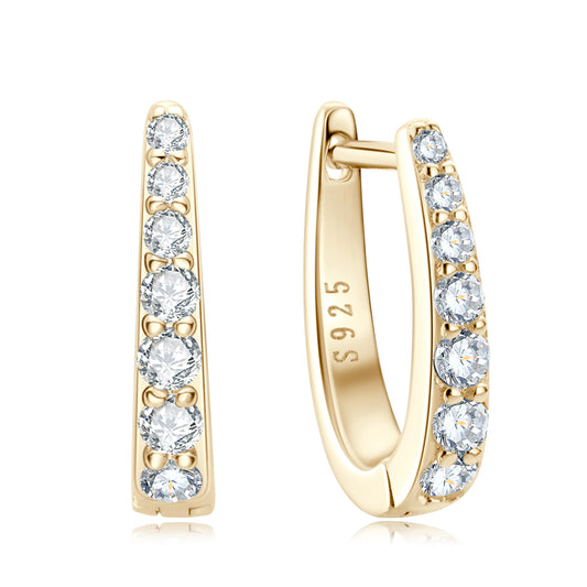 AMES - Diamond Laced Huggie Earrings