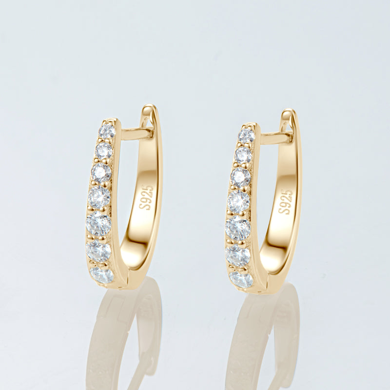 AMES - Diamond Laced Huggie Earrings