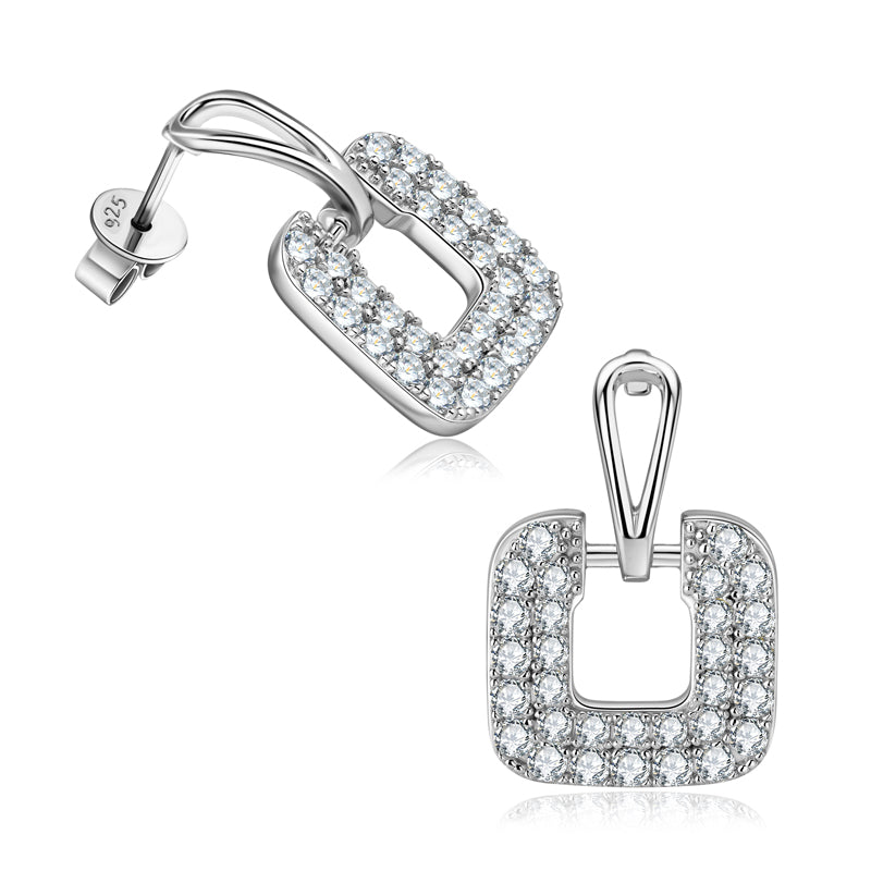 BUCKLE - Paved Diamond Earrings