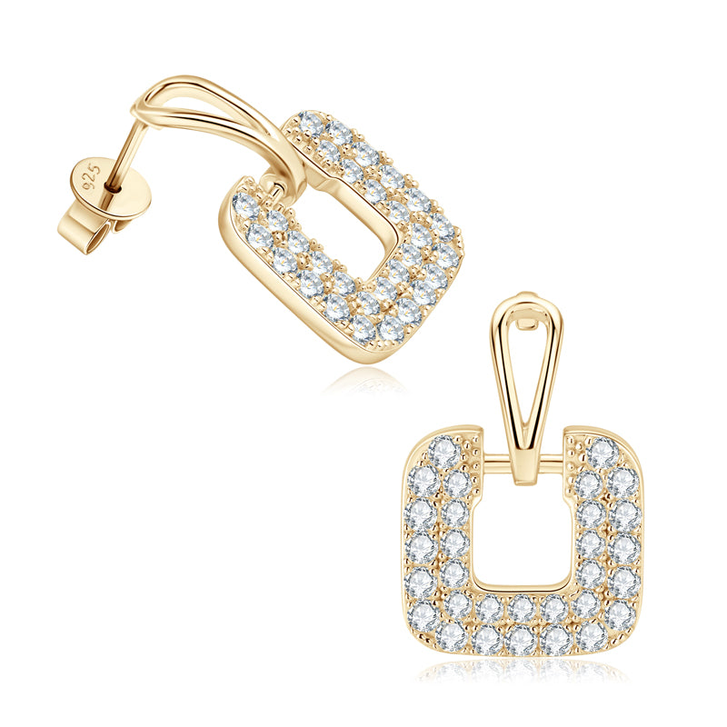 BUCKLE - Paved Diamond Earrings