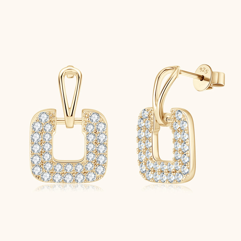 BUCKLE - Paved Diamond Earrings