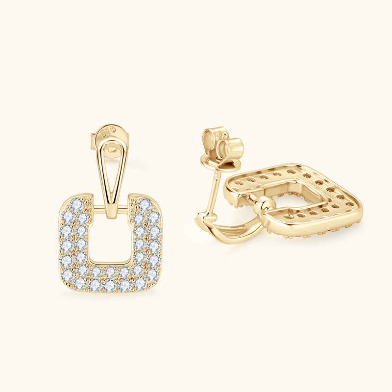 BUCKLE - Paved Diamond Earrings