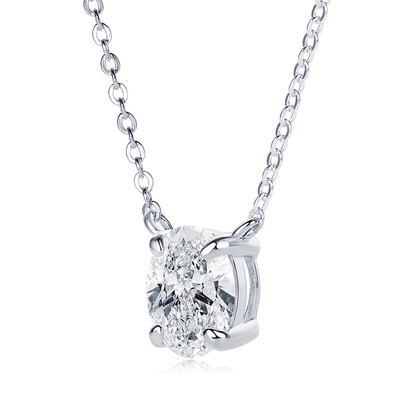 GIANNA - 2ct Oval Diamond Necklace