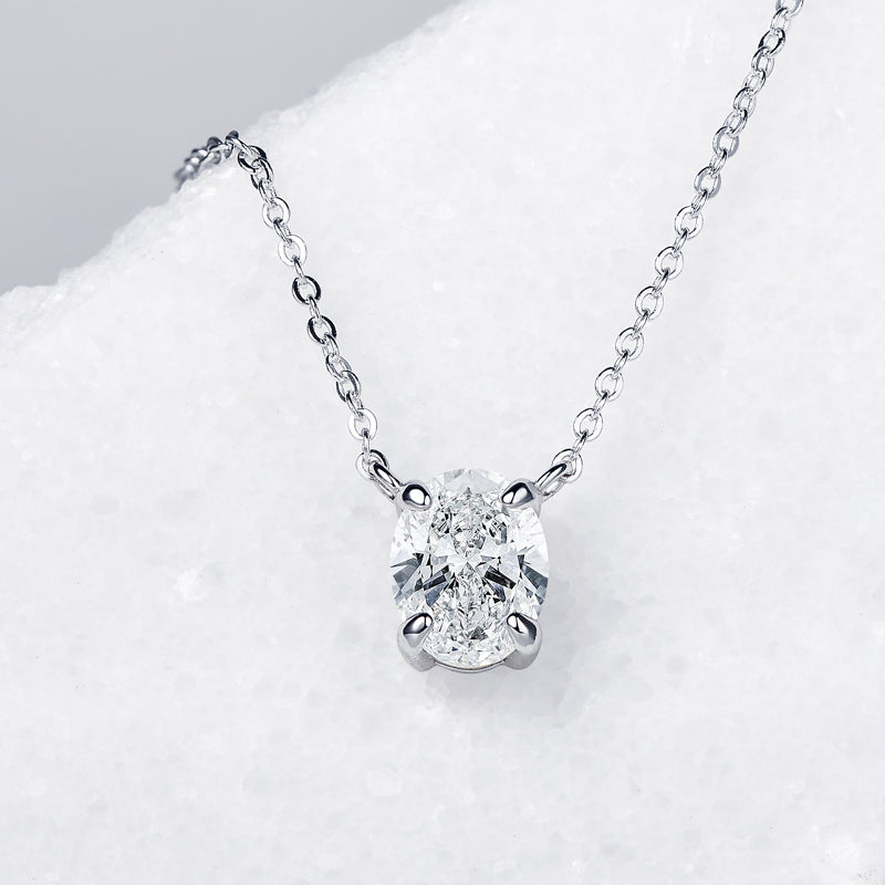 GIANNA - 2ct Oval Diamond Necklace