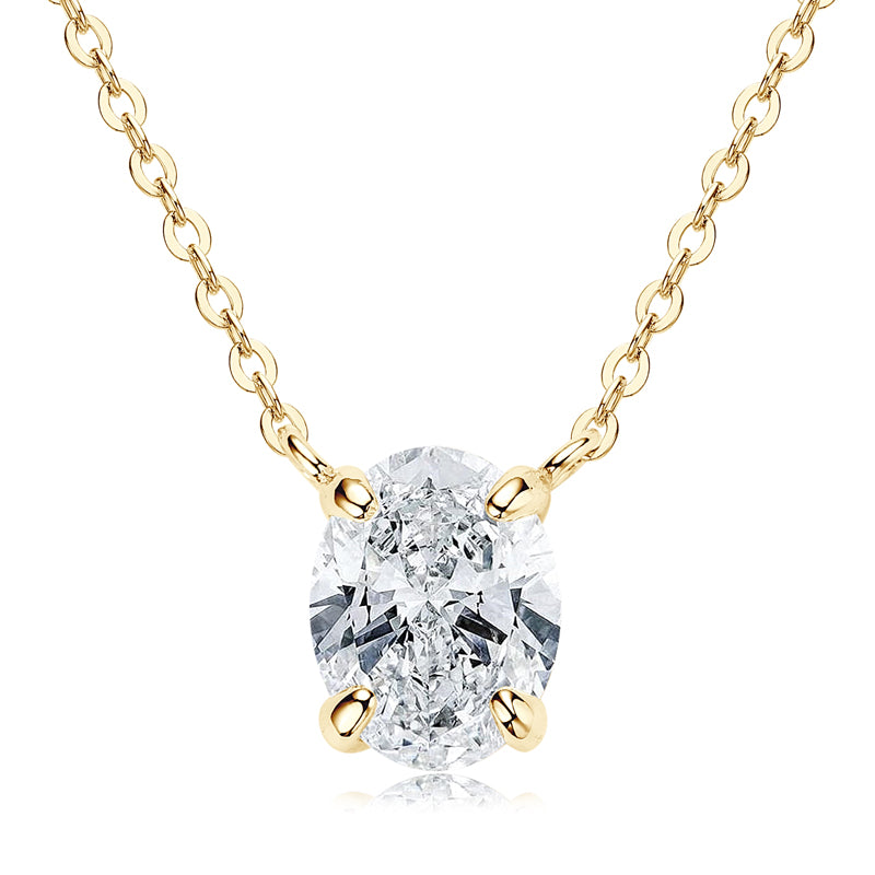 GIANNA - 2ct Oval Diamond Necklace