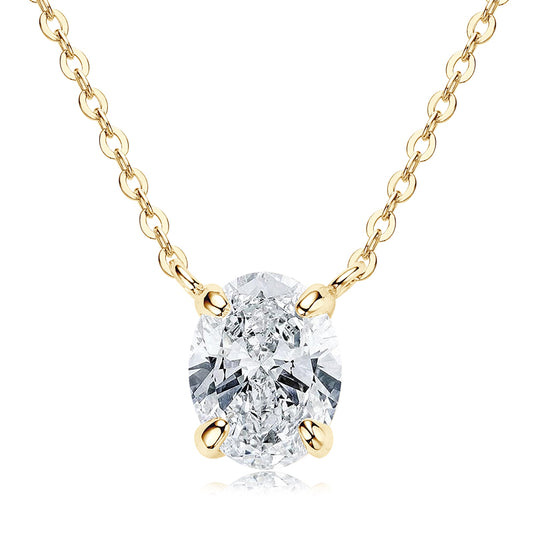 GIANNA - 2ct Oval Diamond Necklace