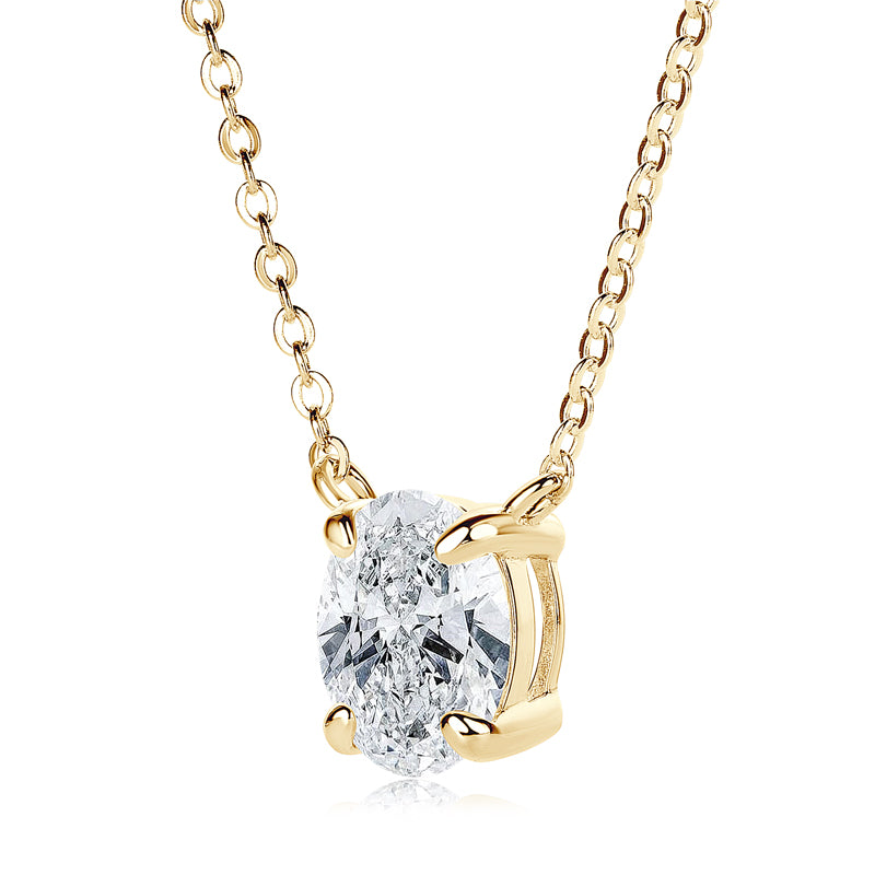 GIANNA - 2ct Oval Diamond Necklace