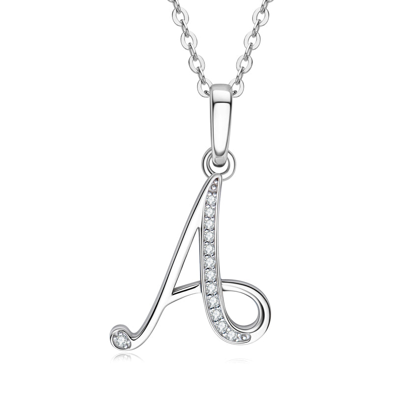 SCRIPT - Diamond Initial Necklace