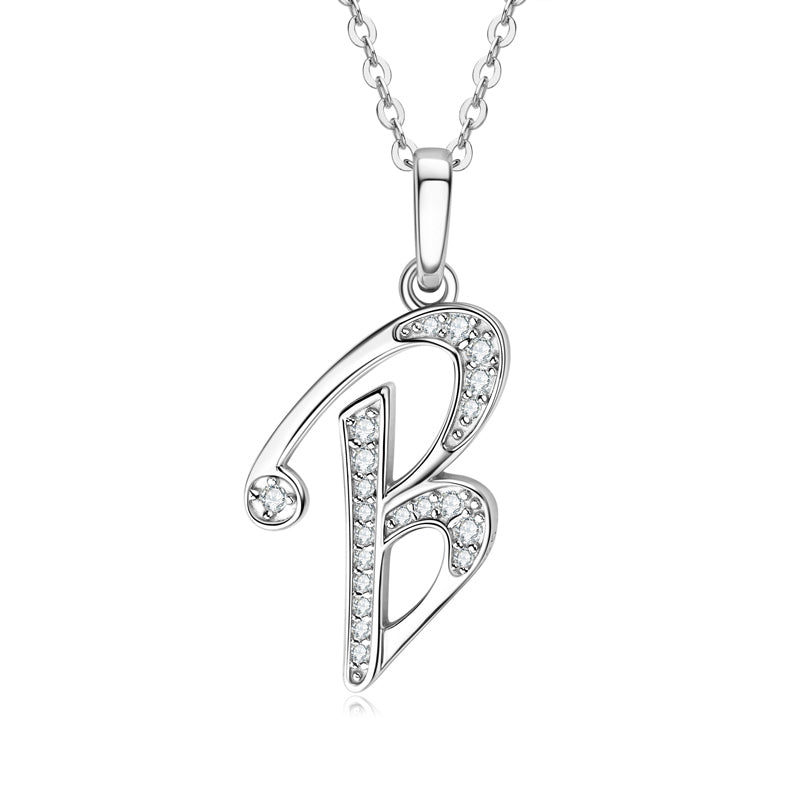 SCRIPT - Diamond Initial Necklace