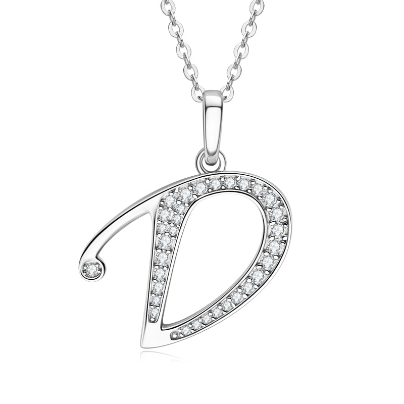 SCRIPT - Diamond Initial Necklace