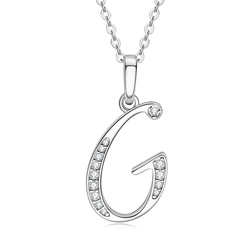 SCRIPT - Diamond Initial Necklace