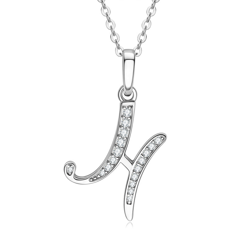 SCRIPT - Diamond Initial Necklace