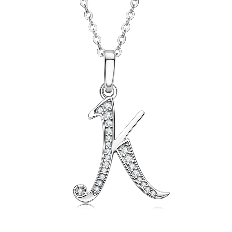 SCRIPT - Diamond Initial Necklace