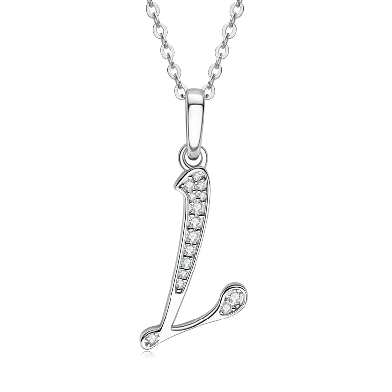 SCRIPT - Diamond Initial Necklace