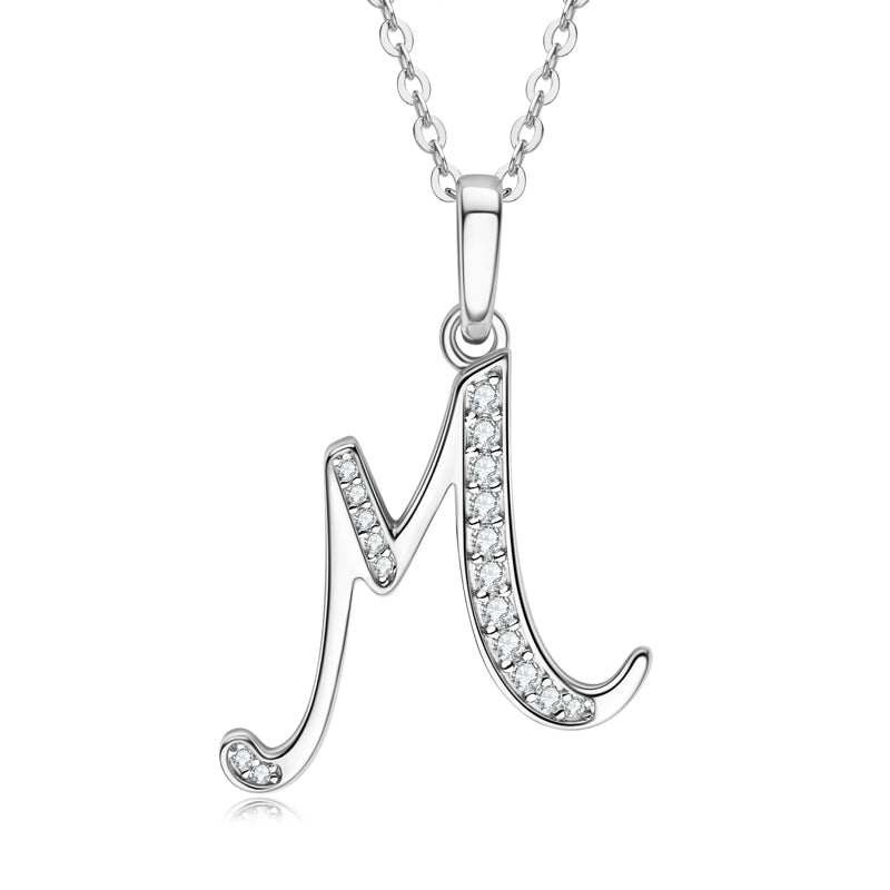 SCRIPT - Diamond Initial Necklace