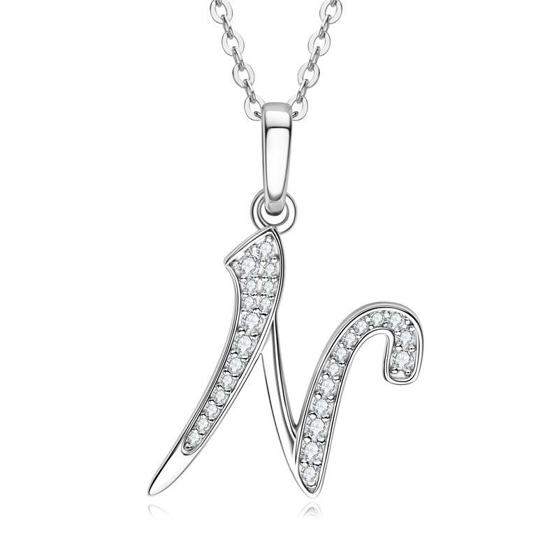 SCRIPT - Diamond Initial Necklace