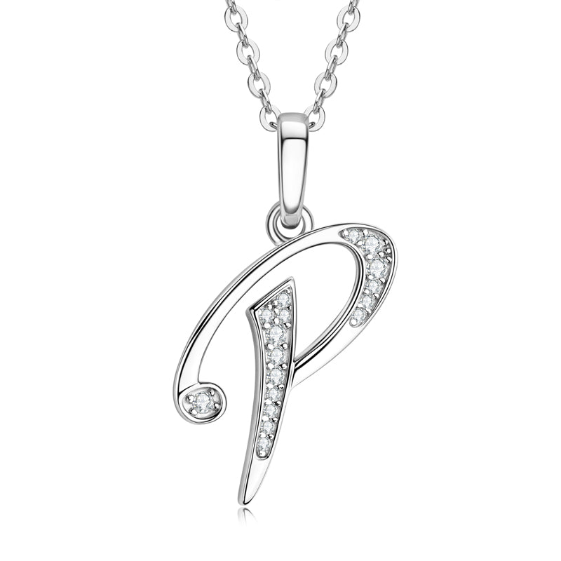 SCRIPT - Diamond Initial Necklace