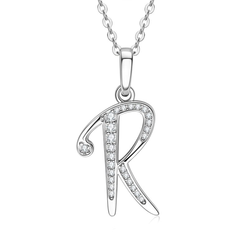 SCRIPT - Diamond Initial Necklace