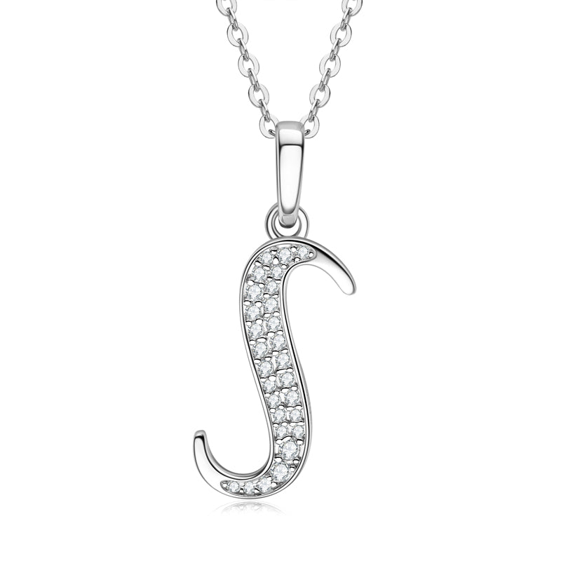 SCRIPT - Diamond Initial Necklace