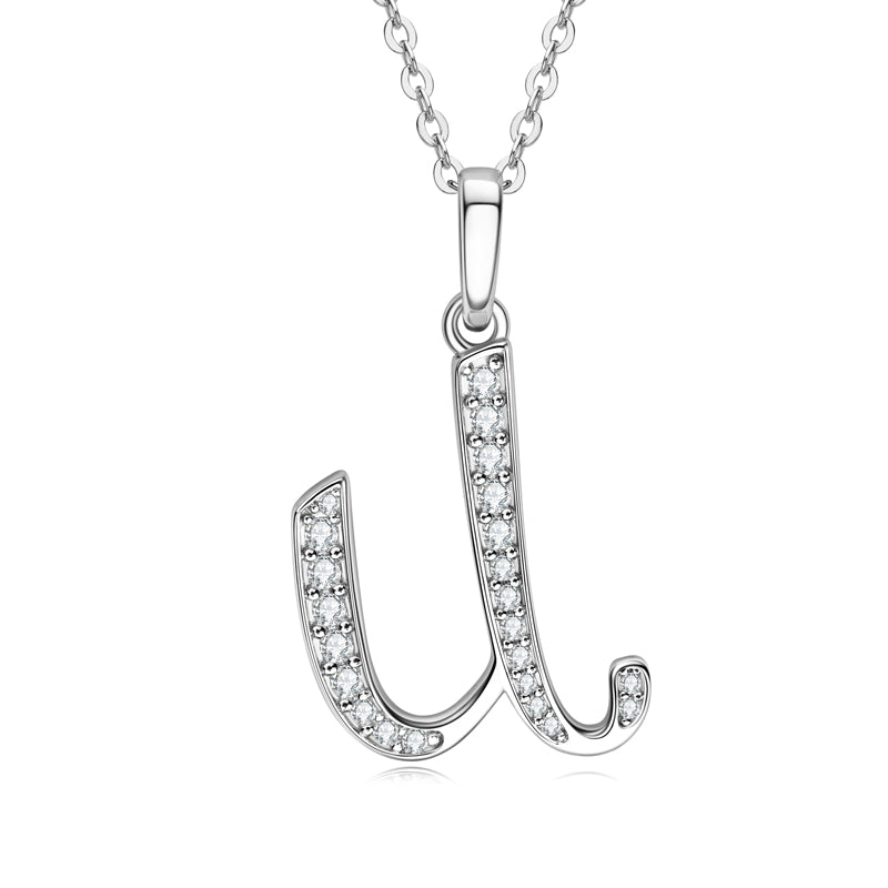 SCRIPT - Diamond Initial Necklace