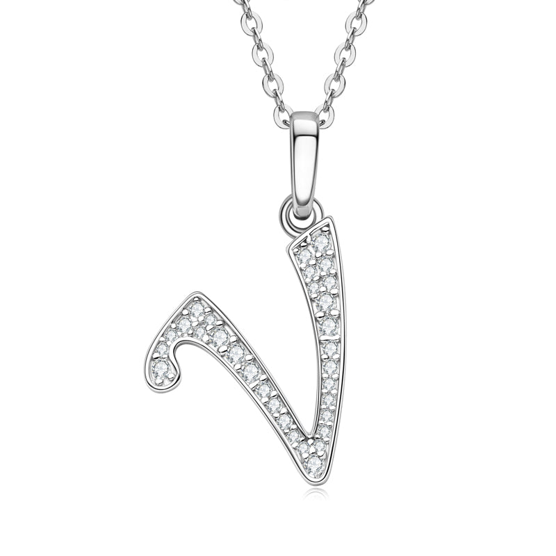 SCRIPT - Diamond Initial Necklace