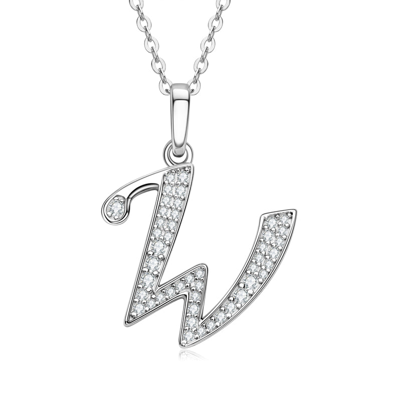 SCRIPT - Diamond Initial Necklace