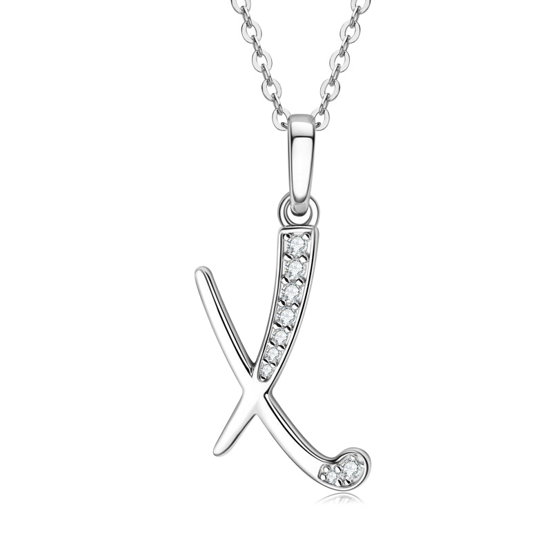 SCRIPT - Diamond Initial Necklace