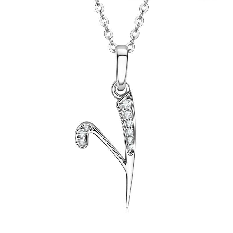 SCRIPT - Diamond Initial Necklace