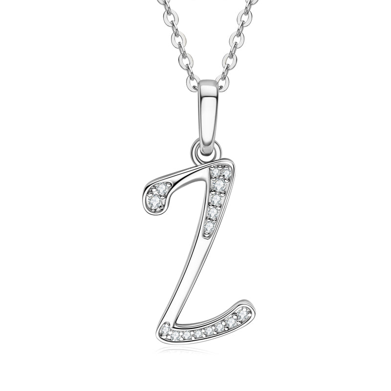 SCRIPT - Diamond Initial Necklace