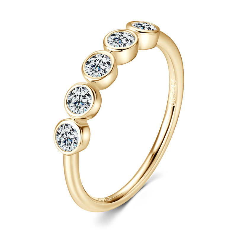 CATERINA - Ring with 5 diamonds