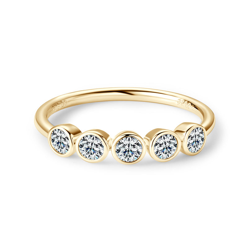 CATERINA - Ring with 5 diamonds